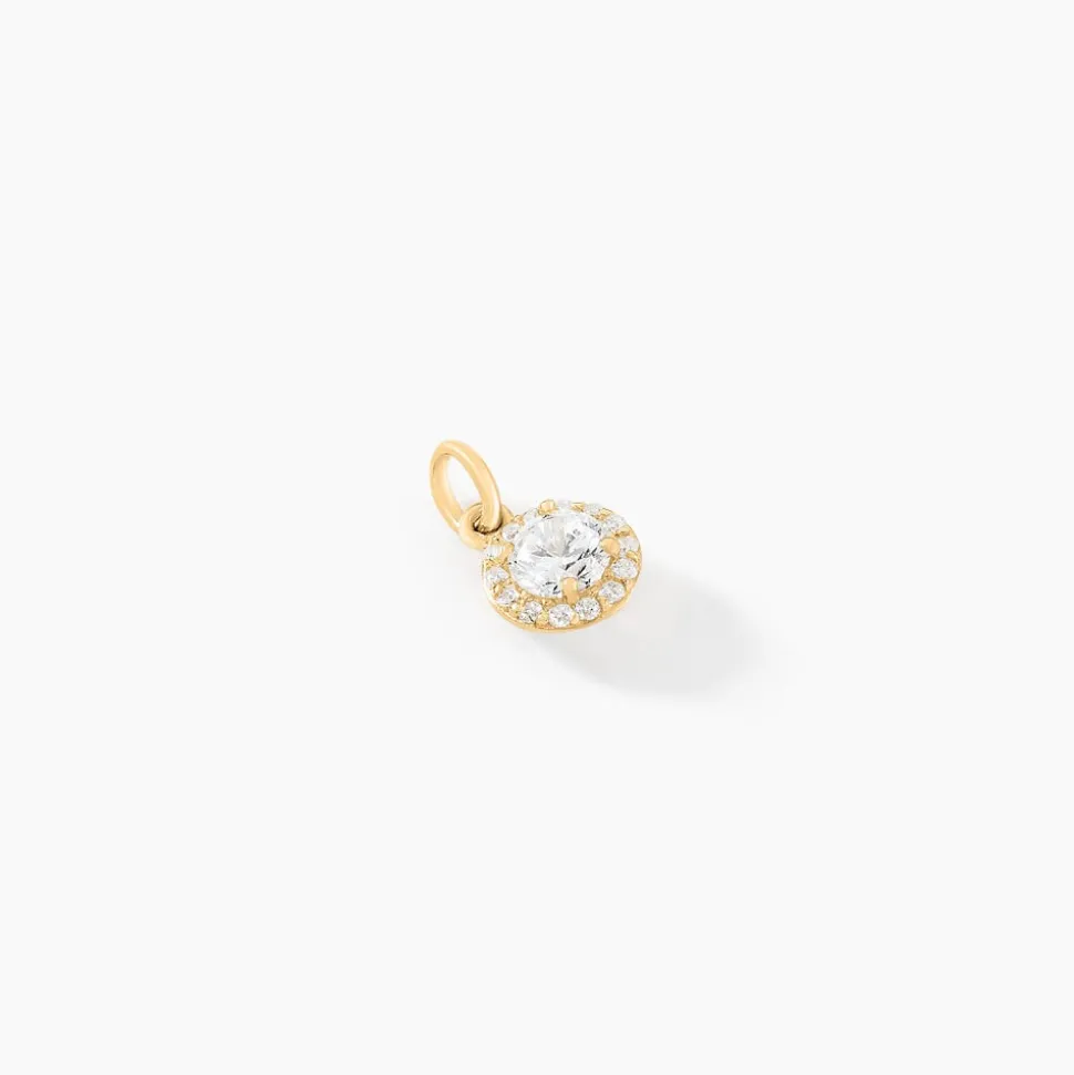 Pendentif Seghira Or Jaune Oxyde De Zirconium