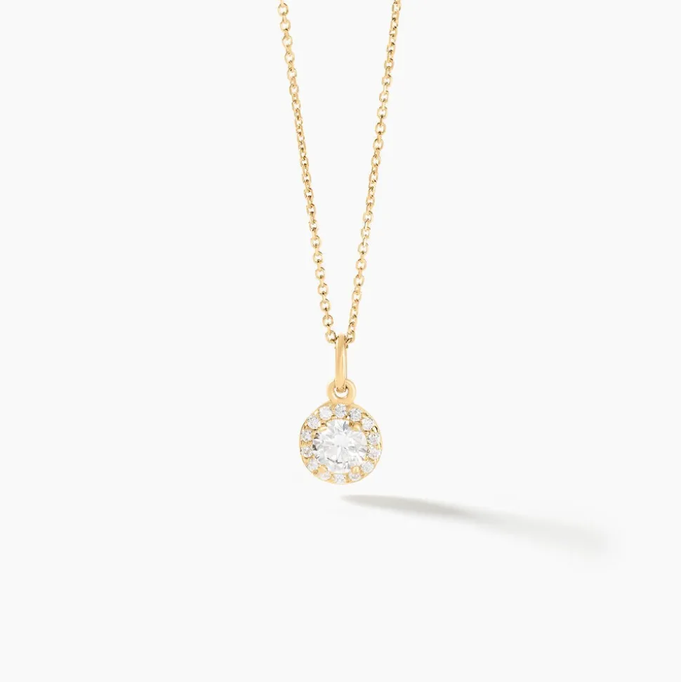 Pendentif Seghira Or Jaune Oxyde De Zirconium