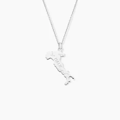 Pendentif Thea Argent Blanc