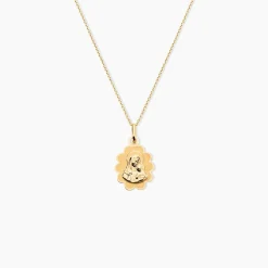 Pendentif Vierge Nuage Or Jaune
