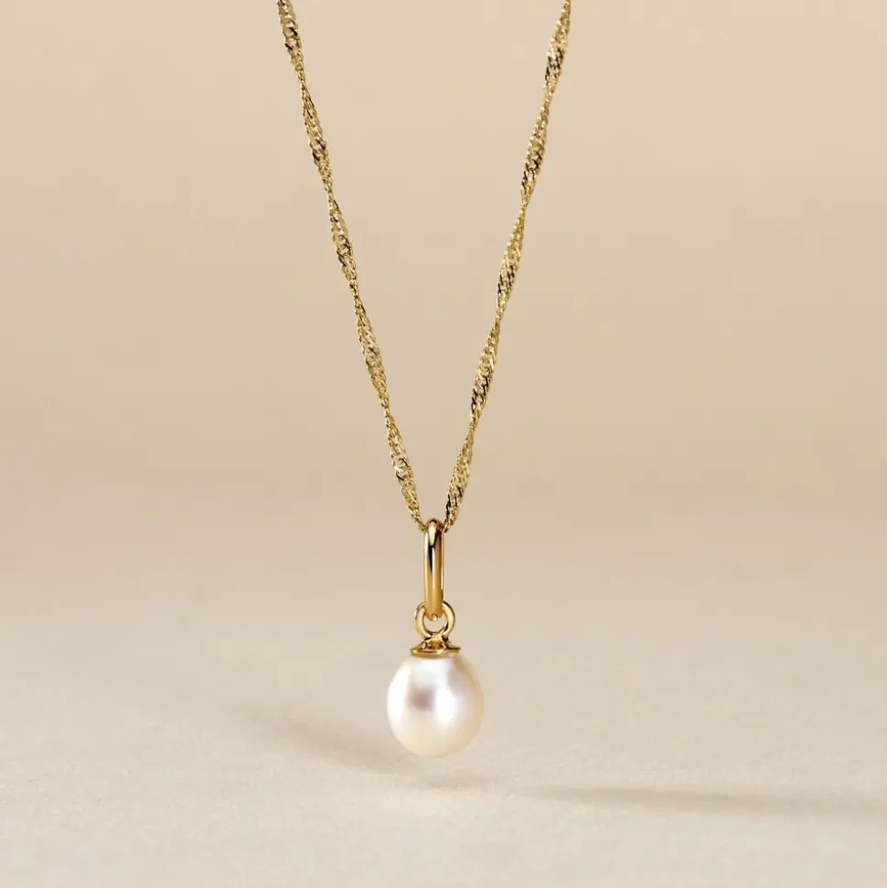 Pendentif Yoela Or Jaune Perle De Culture