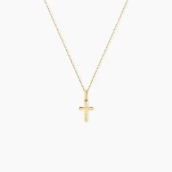 Pendentif Yola Croix Diamantee Or Jaune|Marc Orian Sale