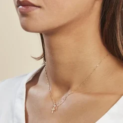 Pendentif Yola Croix Diamantee Or Jaune|Marc Orian Sale