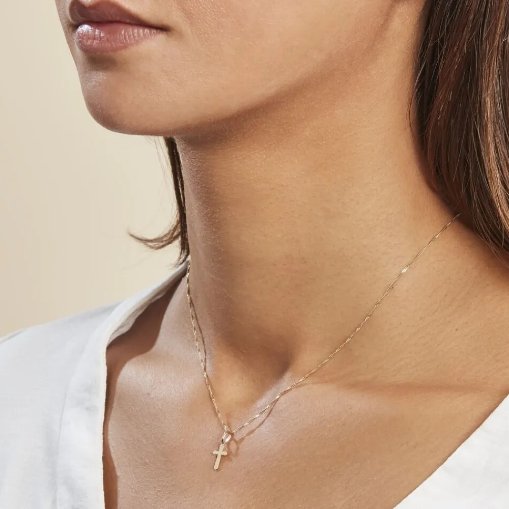 Pendentif Yola Croix Diamantee Or Jaune|Marc Orian Sale