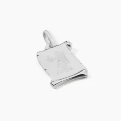 Pendentif Zodiaque Parchemin Argent Blanc