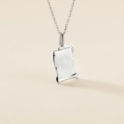 Pendentif Zodiaque Parchemin Argent Blanc|Marc Orian