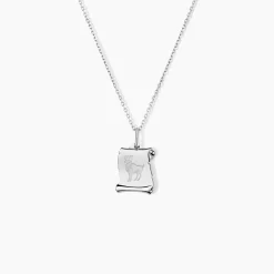 Pendentif Zodiaque Parchemin Argent Blanc|Marc Orian Sale