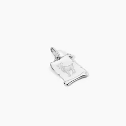 Pendentif Zodiaque Parchemin Argent Blanc|Marc Orian Sale