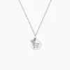 Pendentif Zodiaque Rond Argent Blanc