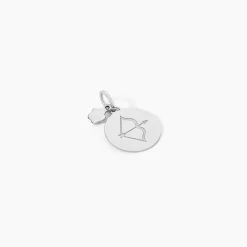 Pendentif Zodiaque Rond Argent Blanc|Marc Orian Online