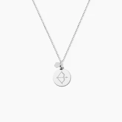 Pendentif Zodiaque Rond Argent Blanc|Marc Orian Online
