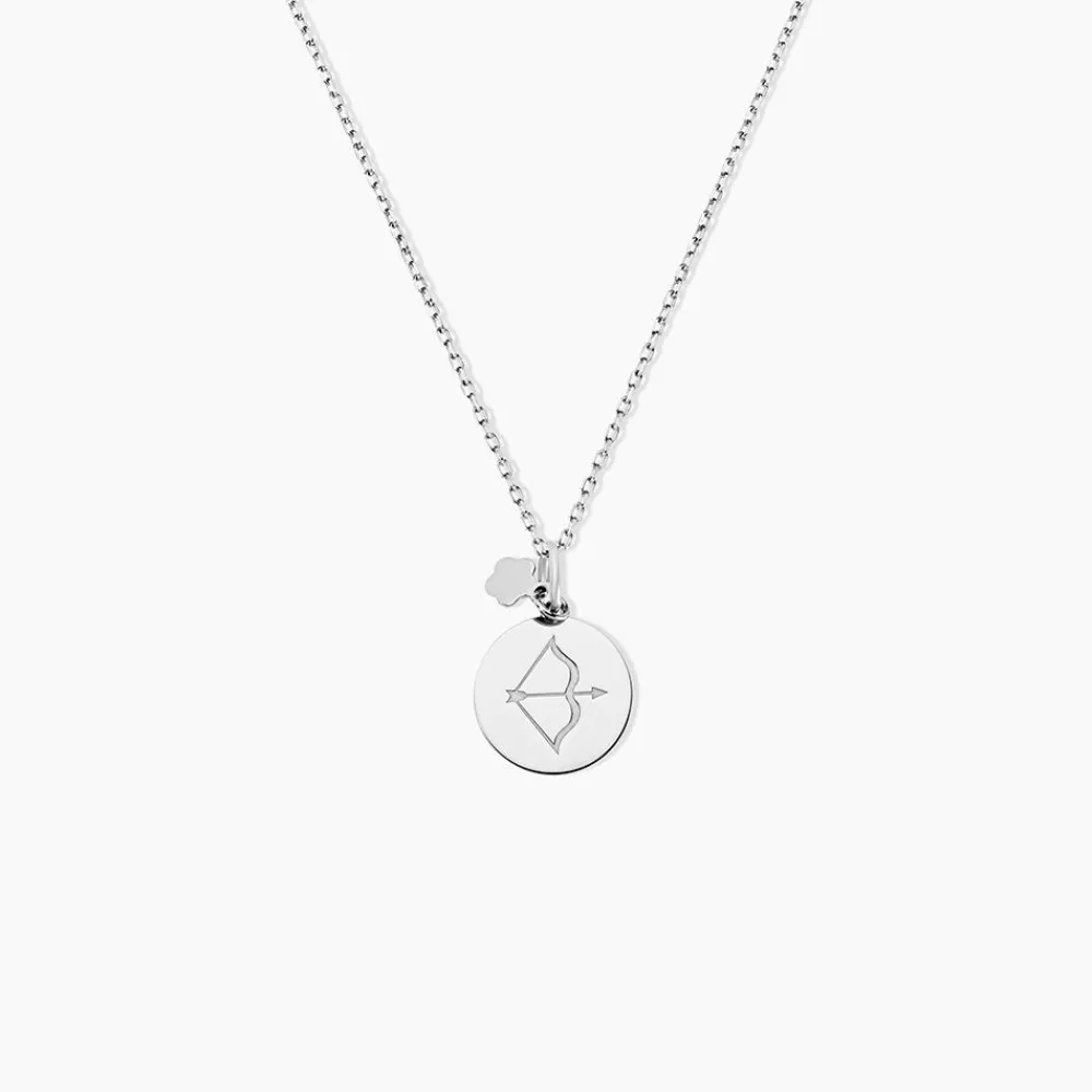 Pendentif Zodiaque Rond Argent Blanc|Marc Orian Online