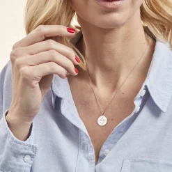 Pendentif Zodiaque Rond Argent Blanc|Marc Orian Online