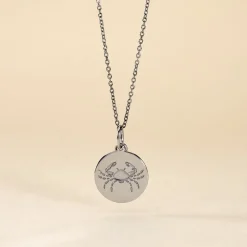 Pendentif Zodiaque Rond Argent Blanc|Marc Orian Hot