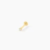 Piercing De Labret Or Jaune Catala Oxyde De Zirconium