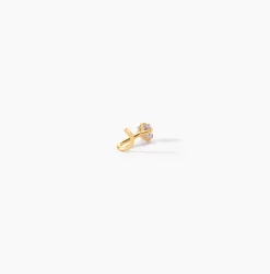 Piercing De Nez Or Jaune Oxyde De Zirconium