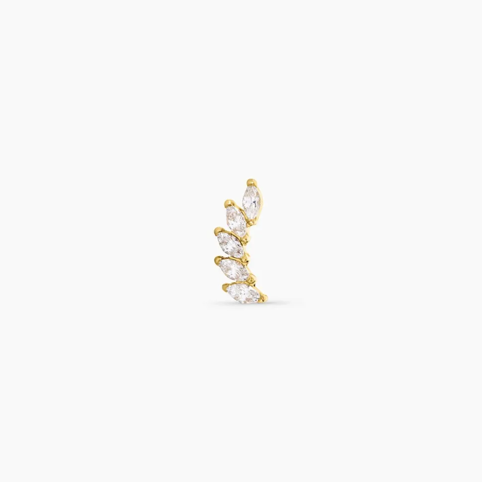 Piercing D'hélix Alicante Acier Jaune Cristal