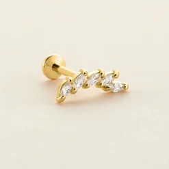 Piercing D'hélix Alicante Acier Jaune Cristal