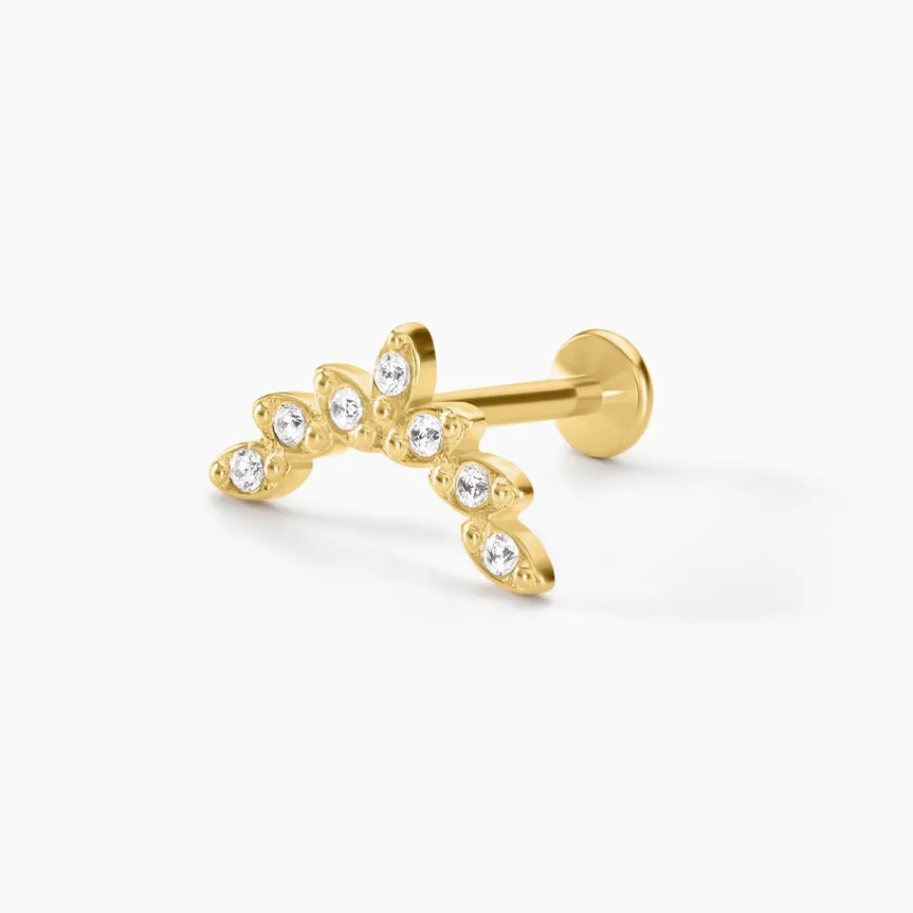 Piercing D'hélix Annecy Acier Jaune Cristal|Marc Orian