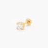 Piercing D'oreille Or Jaune Albizias Oxydes De Zirconium