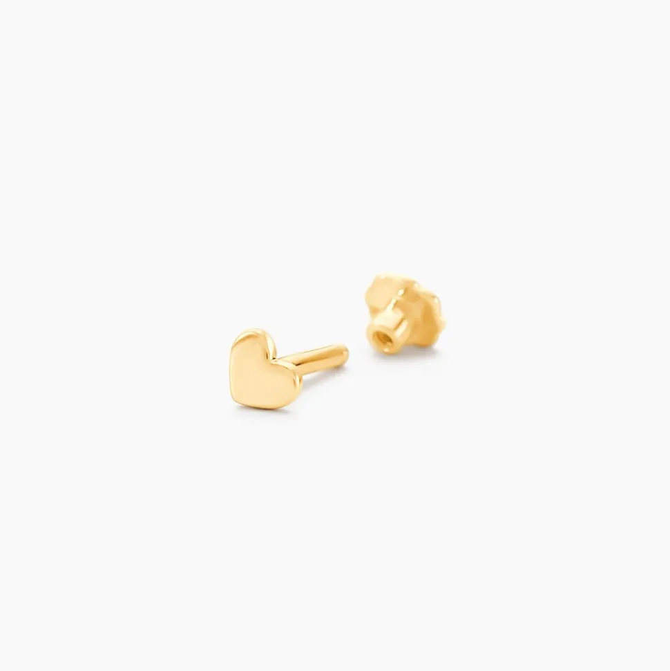 Piercing D'oreille Or Jaune Albie Cœur