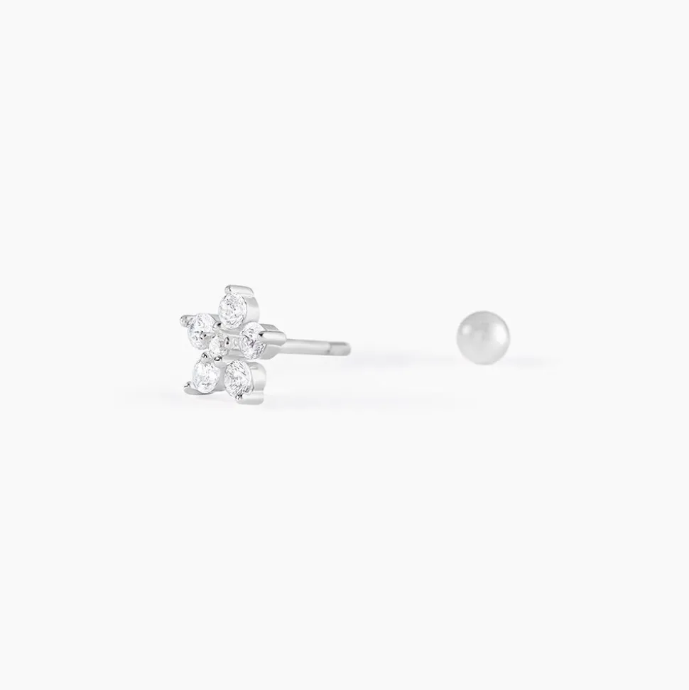 Piercing D'oreille Unitaire Argent Percy Oxyde De Zirconium