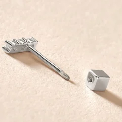 Piercing D'oreille Unitaire Argent Gauri Oxyde De Zirconium