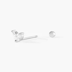 Piercing D'oreille Unitaire Argent Blanc Enyo Oxyde De Zirconium|Marc Orian Hot