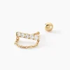 Piercing D'oreille Unitaire Dorika Or Jaune Oxyde De Zirconium