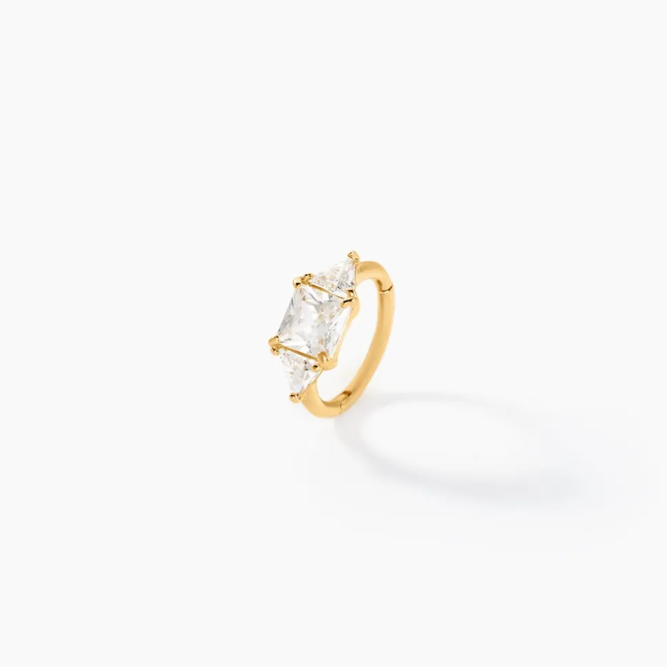 Piercing D'oreille Unitaire Derval Or Jaune Oxyde De Zirconium