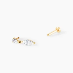 Piercing D'oreille Unitaire Urbana Or Jaune Oxyde De Zirconium|Marc Orian Online