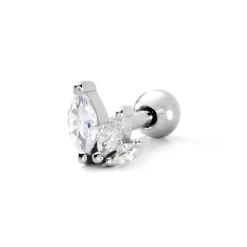 Piercing D'oreille Unitaire Verona Argent Blanc Oxyde De Zirconium|Marc Orian Clearance