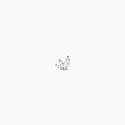 Piercing D'oreille Unitaire Verona Argent Blanc Oxyde De Zirconium|Marc Orian Best