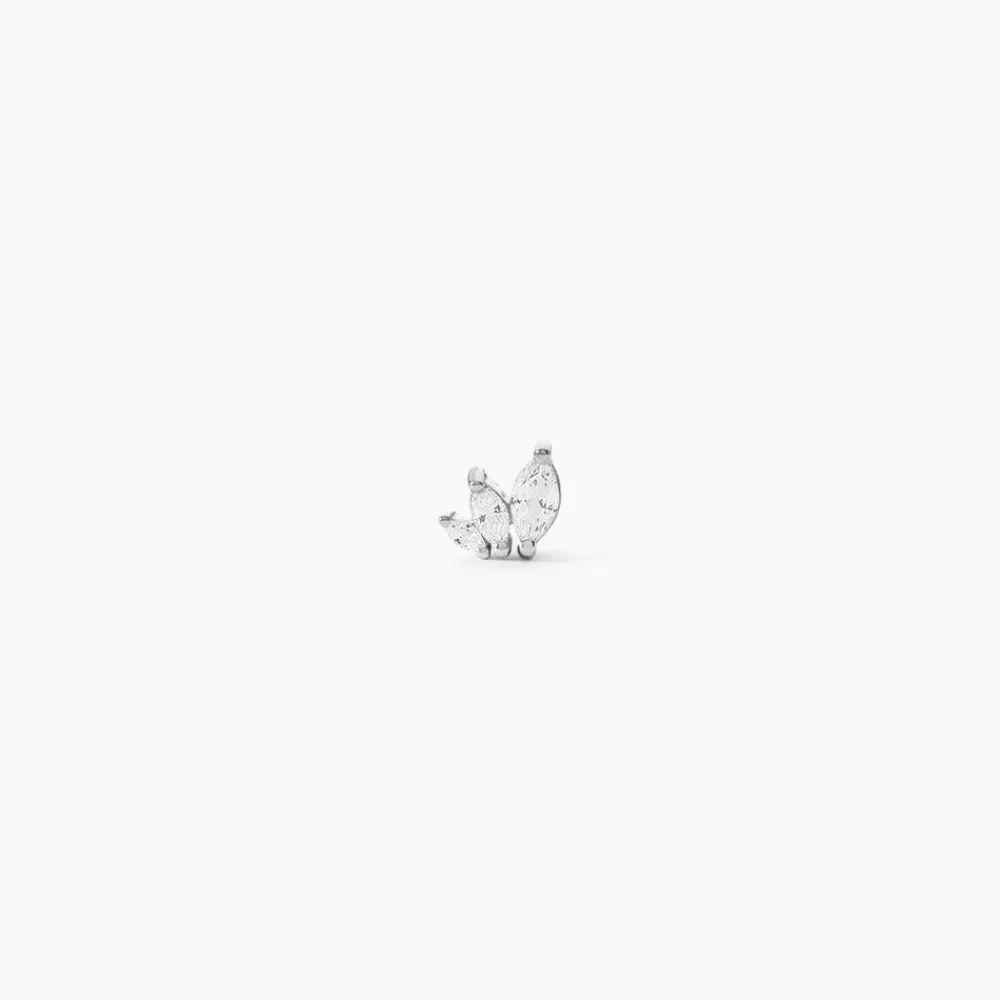Piercing D'oreille Unitaire Verona Argent Blanc Oxyde De Zirconium|Marc Orian Best