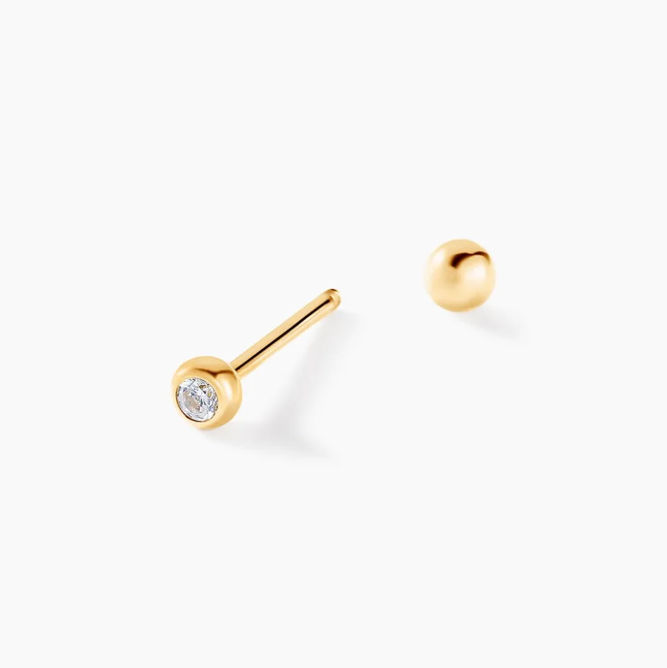 Piercing Elpida Or Jaune Oxyde De Zirconium