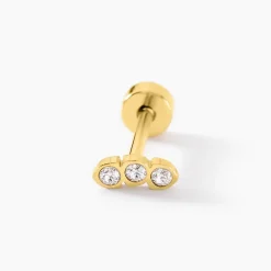 Piercing Pirias Acier Jaune Oxyde De Zirconium