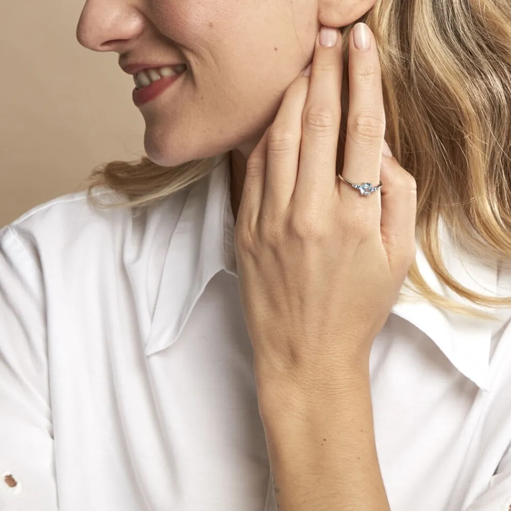 Solitaire Accompagne Argent Rainbow Oxyde De Zirconium|Marc Orian Sale
