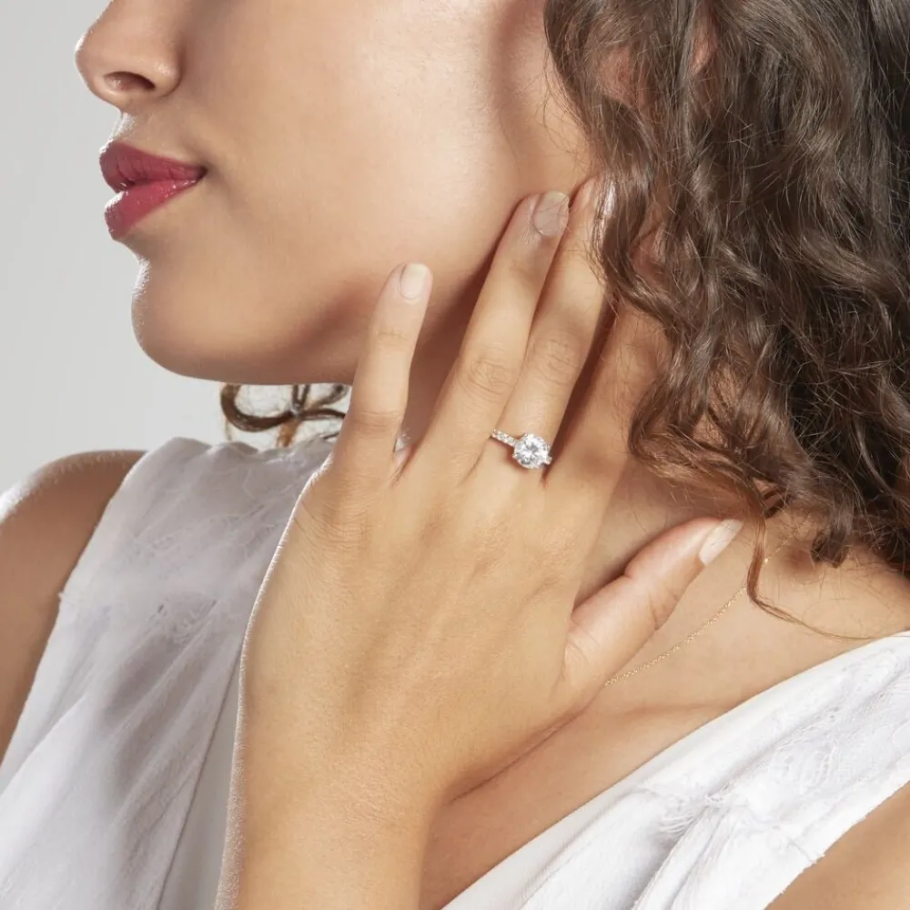 Solitaire Terese Or Jaune Oxyde De Zirconium|Marc Orian Clearance